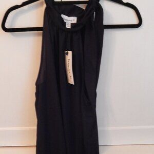 NWT Veronica M Black Sleeveless Blouse